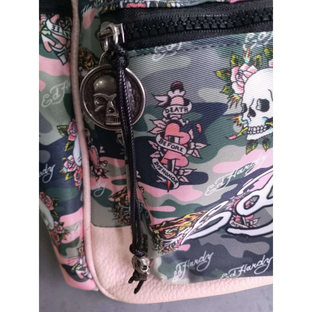 Ed Hardy Pink Camo Tattoo Skull Backpack EHH429-42-PKC NWT